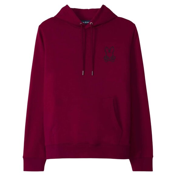 Psycho Bunny Hamilton Essential Terry Hoodie Maroon